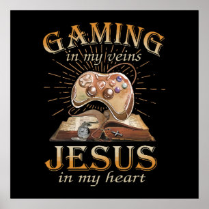 Póster Juegos en mis venas, Jesús en mi corazón