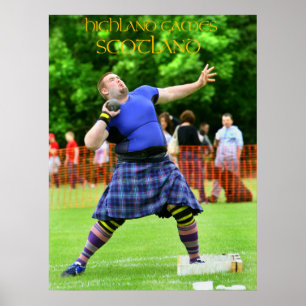 Póster juegos Escocia de la montaña