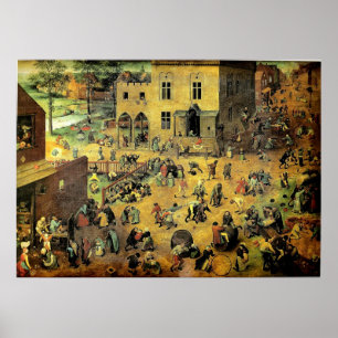 Póster "Juegos infantiles" de Pieter Bruegel - 1560