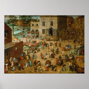 Póster Juegos infantiles de Pieter Bruegel, el anciano