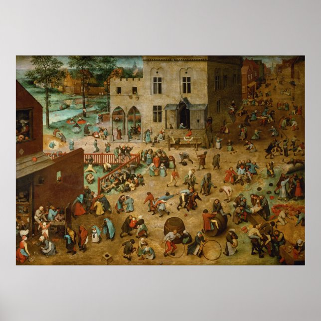 Póster Juegos infantiles de Pieter Bruegel, el anciano (Frente)