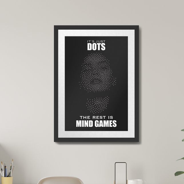 Póster Juegos Mentales. Cara dotada con cita inspiradora (Subido por el creador)
