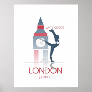 Póster Juegos Olímpicos: Gimnasia