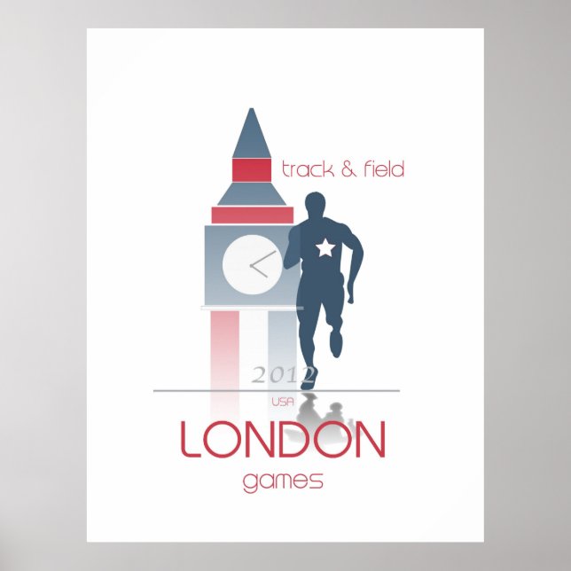 Póster Juegos Olímpicos: pista y campo (Frente)