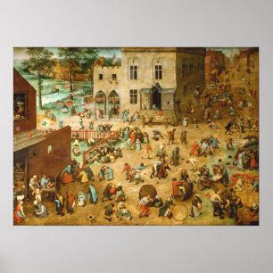 Póster Juegos para niños HD 1560 por Pieter Bruegel el El