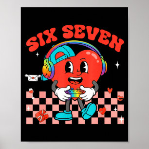 Póster Juegos San Valentín 67 Seis Siete Gamer Divertido