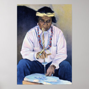 Póster Juerguista nativo americano