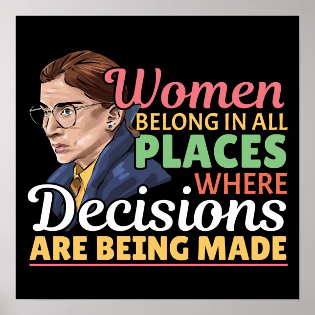 Póster Juez de abogada feminista de Ruth Bader Ginsburg (Frente)