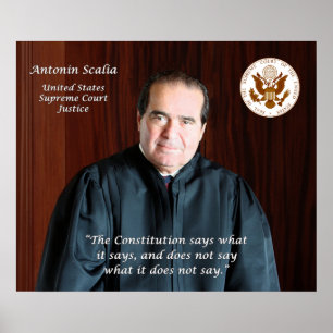 Póster Juez del Tribunal Supremo Antonin Scalia