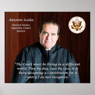Póster Juez del Tribunal Supremo Antonin Scalia