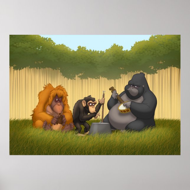Póster Jug Band of the Apes Poster (Frente)