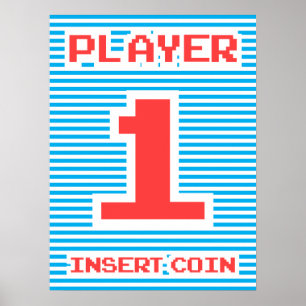 Póster Jugador 1, juego de arcade,