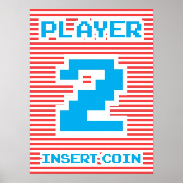 Póster Jugador 2, juego de arcade, (Frente)