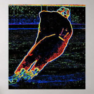 Póster Jugador abstracto del hockey sobre hielo