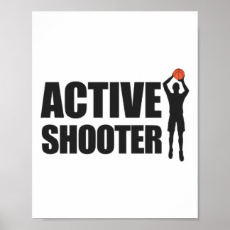 Póster Jugador activo de baloncesto Baloncestista Balonce