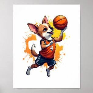 Póster Jugador  Baloncesto  Chihuahua  Deporte  Dunk  Cop