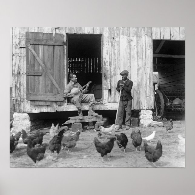 Póster Jugador Banjo Barnyard, 1927. Foto de cosecha de v (Frente)