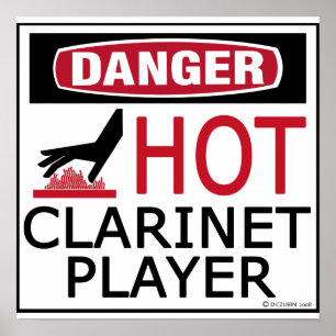 Póster Jugador caliente del Clarinet