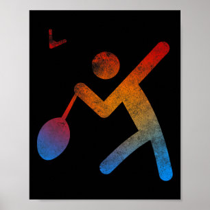 Póster Jugador campeón de Badminton T Shirt Play Racket