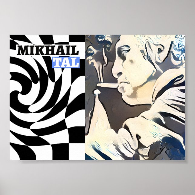 Póster Jugador de ajedrez Mikhail Tal (Frente)