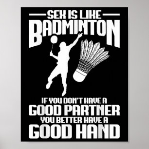 Póster Jugador de bádminton Buena mano Jugador de volante