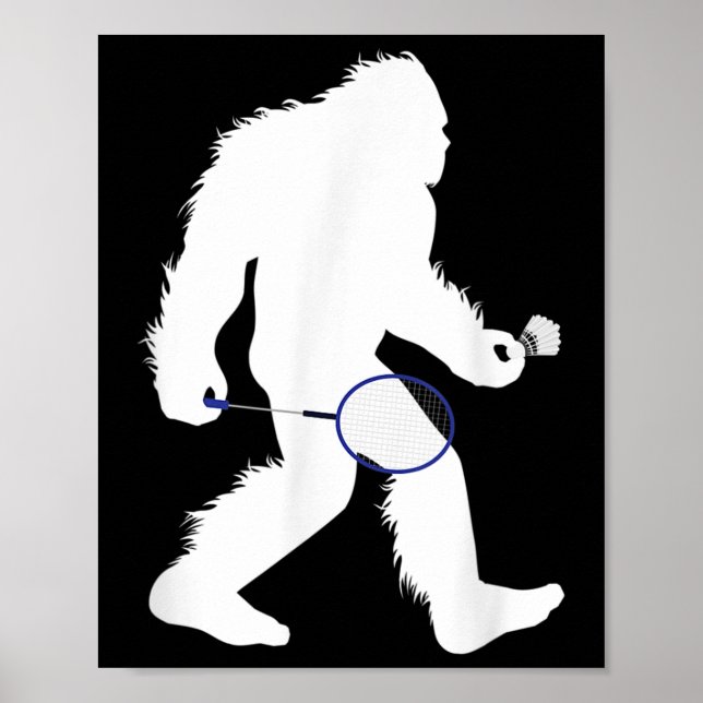 Póster Jugador de Badminton de pie grande Sasquatch Shutt (Frente)