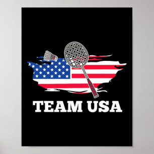 Póster Jugador de Badminton del equipo norteamericano de 