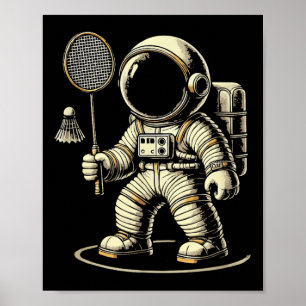 Póster Jugador de bádminton del transbordador espacial as