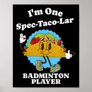 Póster Jugador de bádminton divertida cita de apreciación