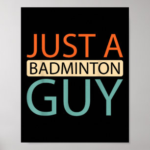 Póster Jugador de bádminton en la cancha - Volante solo u