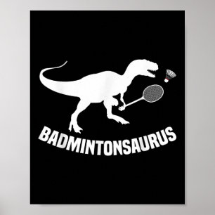 Póster Jugador de bádminton Equipo de lanzadera Entrenado