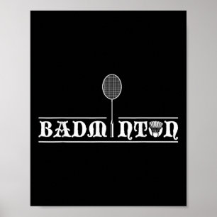 Póster Jugador de bádminton Hombres reales Equipo Entrena