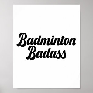 Póster Jugador de bádminton malo malo divertido deporte n