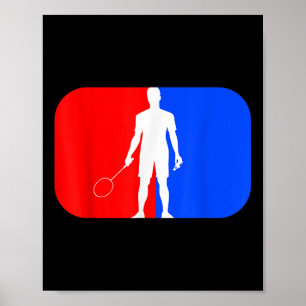 Póster Jugador de Badminton Niños Hombres Mujeres Rompien