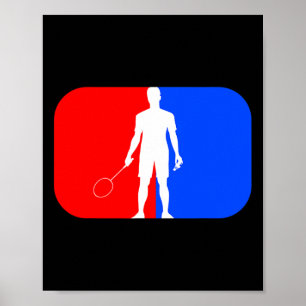 Póster Jugador de Badminton Niños Hombres Mujeres Rompien