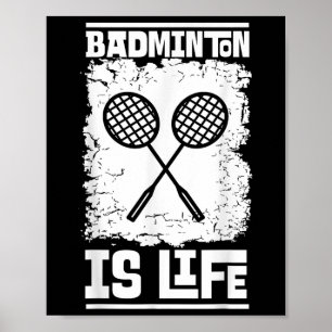 Póster Jugador de bádminton - Raqueta Volante Bádminton