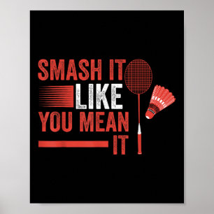 Póster Jugador de bádminton Shuttle 