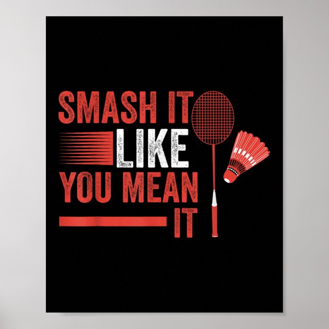 Póster Jugador de bádminton Shuttle  (Frente)