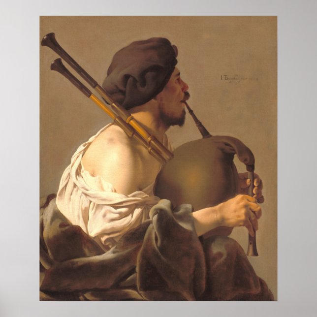 Póster Jugador de Bagpipe - H. ter Brugghen Bella Artes P (Frente)