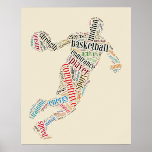 Póster Jugador de baloncesto