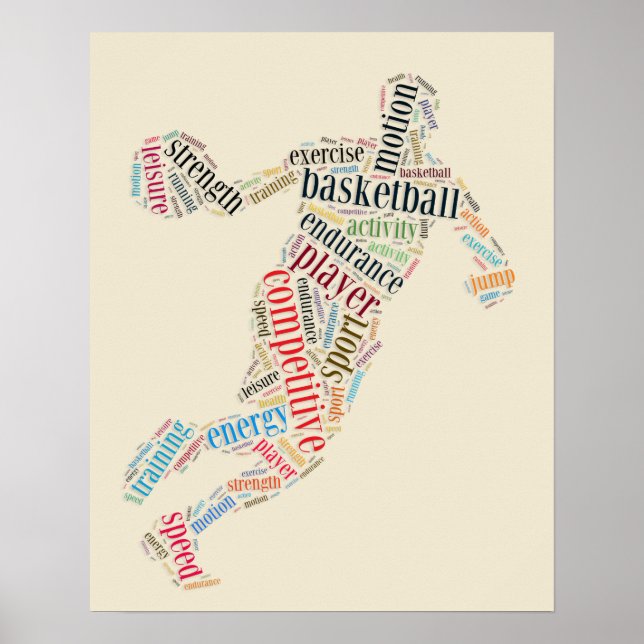 Póster Jugador de baloncesto (Frente)