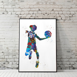 Póster Jugador de Baloncesto