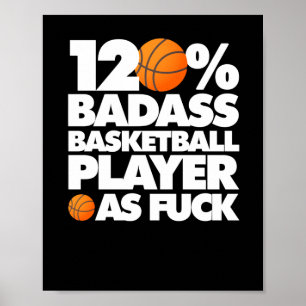 Póster Jugador De Baloncesto 120% Mal Af Gracioso