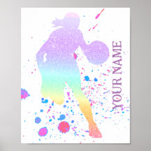 Jugador de baloncesto Chica entrenador Gradiente T