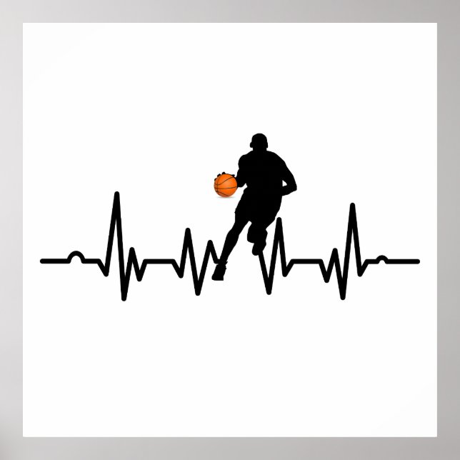 Póster Jugador de baloncesto con latido lento (Frente)