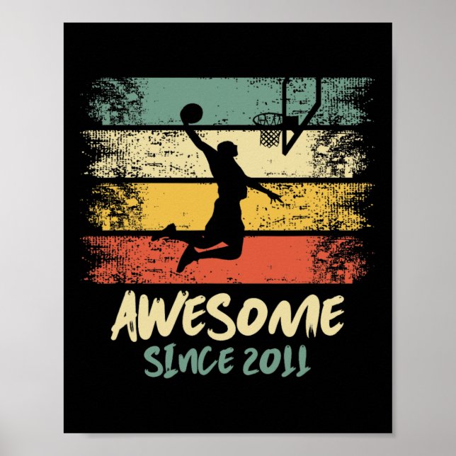 Póster Jugador de baloncesto en el 12° aniversario desde  (Frente)