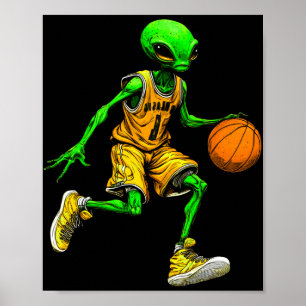 Póster Jugador de Baloncesto Extraterrestre Manga Larga