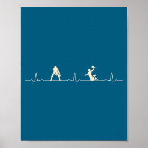 Póster Jugador de Baloncesto Genial Latido del Corazón