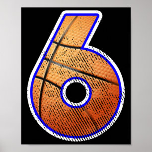 Póster Jugador de baloncesto número seis