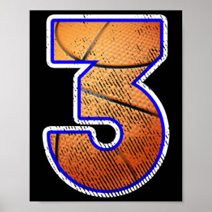 Póster Jugador de baloncesto número tres